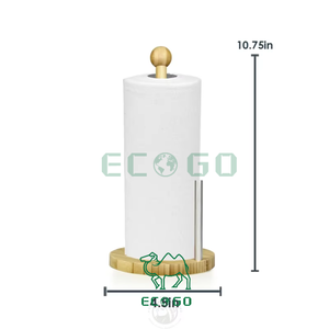 Usage domestique cuisine salle de bain papier toilette <span class=keywords><strong>support</strong></span> debout bambou papier bois rouleau de papier de soie porte-serviettes - Product Image 3