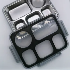 Metal Bento Lunch Box Leakproof 304 Stainless Steel Lunch Box Leak Proof With Compartment Stainless Steel Lunch Box Bento