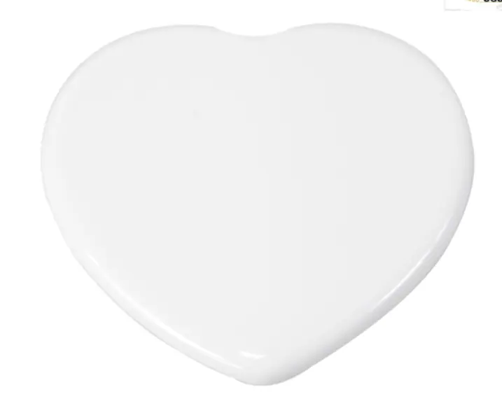 Coração branco em branco pintar a sua própria Cerâmica Sublimação Ornamento