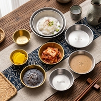 Plat à sauce de luxe en acier inoxydable SUS304, coupelle à condiments dorée, bol rond pour sauces, idéal pour la restauration, la maison et la cuisine
