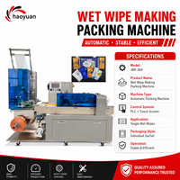 Haoyuan JBK-260 Équipement d'emballage de mouchoirs en sachet unique à commande PLC de haute qualité, machine de fabrication et d'emballage de lingettes humides