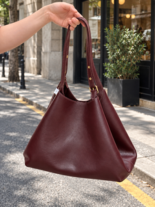 Sacs à main en cuir véritable de luxe pour femmes, grande capacité, design personnalisé avec fermeture ouverte pour les courses quotidiennes et une utilisation décontractée - Product Image 3