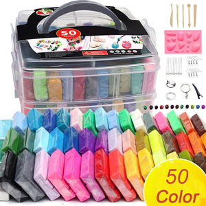 Offre Spéciale : Kit de Pâte à Modeler en Argile Polymère 50 Couleurs, Argile à Cuire au Four DIY avec Outils de Sculpture, Accessoires et Boîte de Rangement Portable - Product Image 1