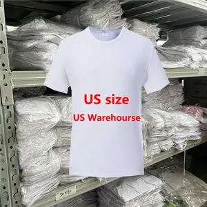 sublimation shirts 100% polyester cotton feel US Size blank polyester tshirts for sublimation t shirts plain custom printing