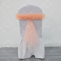 MUWEI Nœuds décoratifs en tulle pour dossier de chaise, pour housses de chaise de mariage et de fête, pour la décoration d'événements et de banquets