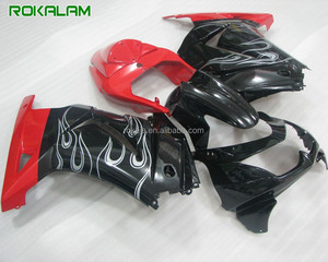 Para <span class=keywords><strong>Kawasaki</strong></span> <span class=keywords><strong>Ninja</strong></span> EX250 <span class=keywords><strong>carenado</strong></span> 08 09 10 11 12 ZX-250 ZX <span class=keywords><strong>250R</strong></span> 2008-2012 rojo negro de la carrocería de la motocicleta accesorios Kit - Product Image 1