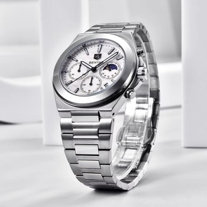 2025 New BENYAR Classic Business <b>Watch</b> Quartz Stainless Steel Waterproof <b>Watch</b> Multi Functional Moon Phase Dial <b>Watches</b> for Man - Product Image 2
