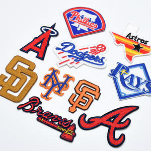 스팟 컬렉션 개성적인 야구팀 배지 귀여운 만화 자수 트윌 패치 신발 모자 의류 DIY 장식용 천 - Product Image 4