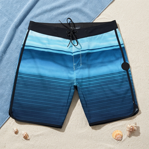 Shorts de Baño a Rayas para Hombre, Secado Rápido, con Cordón Ajustable, Ropa de Playa Informal con Bolsillos, Cintura Media, Corte Corto - Product Image 5