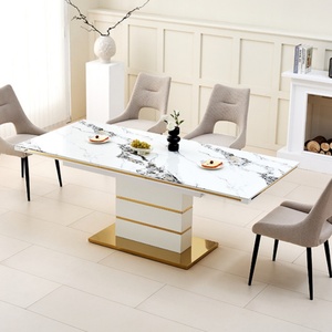 <span class=keywords><strong>Table</strong></span> à manger pliante <span class=keywords><strong>de</strong></span> luxe, <span class=keywords><strong>table</strong></span> rectangulaire longue, <span class=keywords><strong>table</strong></span> à dîner dorée et blanche, grande <span class=keywords><strong>table</strong></span> <span class=keywords><strong>de</strong></span> <span class=keywords><strong>cuisine</strong></span> - Product Image 3