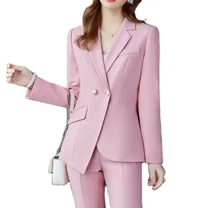 High grade purple suit professional suit female temperament college students art test broadcast host work clothes
