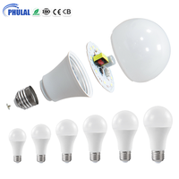 Matériaux bruts pour ampoules LED SKD 12W 15W, fabricant d'ampoules LED E27 B22, vente en gros de pièces SKD pour ampoules LED 9W pour l'assemblage domestique