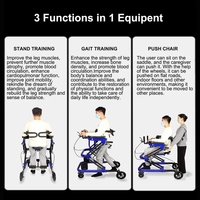 Déambulateur réglable pour la marche, équipement de soins à domicile/hôpital/réadaptation pour enfants handicapés et personnes âgées, aide à la marche debout