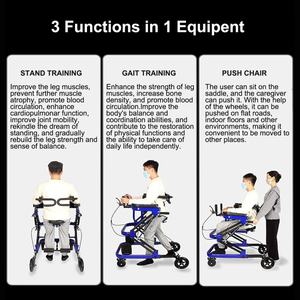 Deambulatore Regolabile per Riabilitazione, Attrezzatura per Casa/Ospedale/Rehab per Bambini Disabili e Anziani, Ausilio per Camminare e Stare in Piedi - Product Image 4