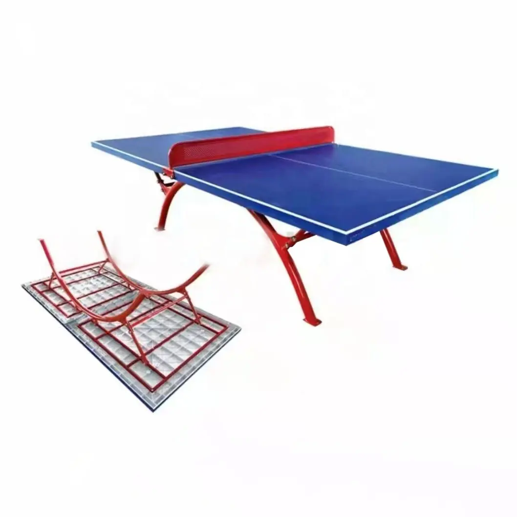 Mesa de tenis de mesa proporcionada a medida de fábrica, mesa de ping pong profesional SMC para exteriores/interiores