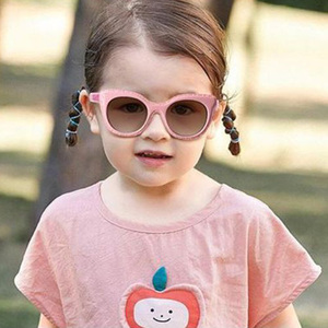 Wholesale 2022 <strong>Baby</strong> Summer Sunglasses for Girls Pink PC <strong>Frame</strong> Oval Sun <strong>Glasses</strong> with UV400 Lenses for Beach Seaside Kids - Product Image 2