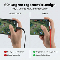 Cable USB C de 90 Grados con Ángulo Recto, USB 3.2, 20 Gbps, PD 240W, 4K, Cable Trenzado Resistente Tipo C para Cámara, VR, Laptop, 5M 10M