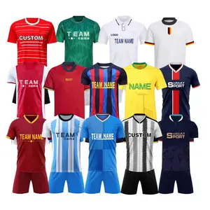 2022 Contest Football Jersey Quick Dry Polyester Sportswear Men's Soccer Wear Set Uniforms Custom Football Soccer Jerseys