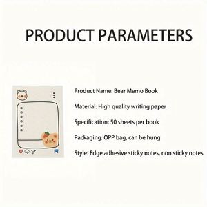 Wholesale <b>Cute</b> Korean INS Minimalist Heart Notepad Small <b>Notebook</b> for Message Office School Stationery Back-to-School Essentials - Product Image 6