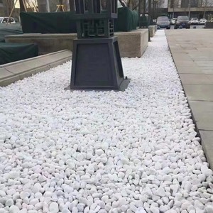 Pietre bianche naturali del ciottolo per l'abbellimento del giardino, la roccia del fiume ghiaia della ghiaia della strada di rinfusa fornitore abbellito rocce - Product Image 1