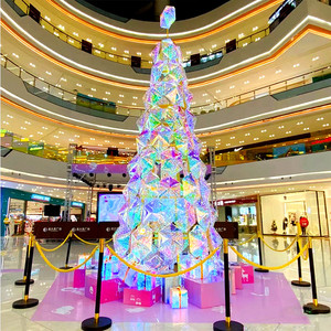 Özelleştirilmiş 20ft 30ft 40ft dev açık dekoratif su geçirmez noel yapay top ağacı LED ışıklı noel kulesi - Product Image 1