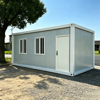 Maison Conteneur Détachable Modulaire de 20 et 40 pieds au Design Moderne, Style Grain de Bois, Unité de Stockage Portable Préfabriquée