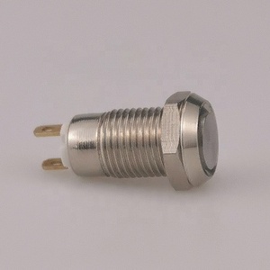 IP65 Waterproof 3A Electronic <strong>Push</strong> <strong>Button</strong> 10mm Flat Head Self-Locking Self-Resetting 1NO One <strong>Open</strong> One <strong>Closed</strong> Type Made Metal - Product Image 2