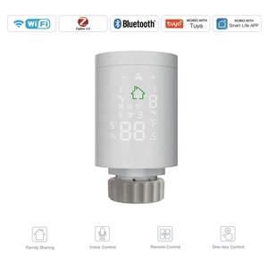Tête de vanne <span class=keywords><strong>thermostatique</strong></span> électronique programmable WiFi Tuya, design moderne pour <span class=keywords><strong>radiateur</strong></span>, thermostat de chauffage Zigbee pour maison et hôtel - Product Image 3