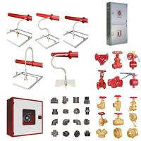 Fournitures complètes de protection incendie pour plafonds : Tuyaux flexibles pour sprinklers, supports d'installation et vannes à bride