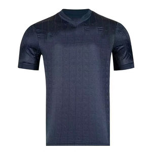 T-shirt court à col en V personnalisé avec logo d'équipe, numéros imprimés numériquement, respirant, séchage rapide, 100 % polyester, maillot de football vierge - Product Image 5