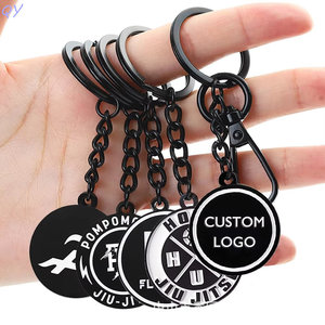 QY accepté personnalisé 3D porte-clés en métal UV imprimé Logo porte-clés émail lettre pièce cadeau promotionnel - Product Image 1