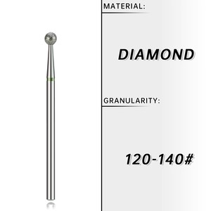 Broca Eléctrica para Uñas de Acero Inoxidable de Doble Cara, Forma de Bola Grande de Diamante, 5mm 4mm 3mm, 220V, Logotipo Personalizado, la Más Popular - Product Image 3
