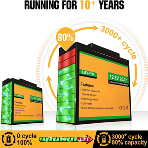 12 В 20Ah литиевая батарея 3000 + глубокий цикл перезаряжаемая литий-ионная батарея LiFePO4 - Product Image 5