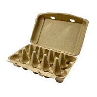 Barquettes à œufs biodégradables en pulpe de 15 alvéoles, carton à œufs antichoc, emballage recyclable pour le transport et le stockage