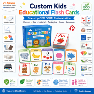 Cartes d'apprentissage éducatives pour enfants avec logo personnalisé, cartes d'association espagnoles, cartes flash pour l'apprentissage des images et des <span class=keywords><strong>mots</strong></span> pour les tout-petits - Product Image 6