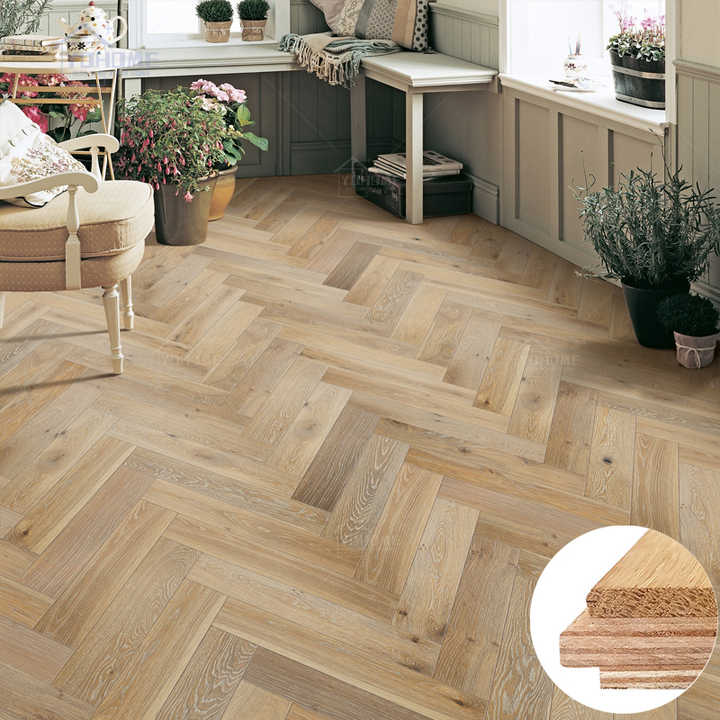 American Parquet Herringbone Hard Wood Flooring - Durable & Stylish