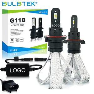 BULBTEK G11B H13 otomatik aydınlatma sistemleri LED lamba fansız hb3 X9 h4 h7 h11 h13 h15 canbus araba led far lambaları