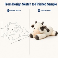 Peluche personnalisée super douce de 60 cm, peluche animale Nochi - Couverture brodée en tissu ultra doux pour les boutiques de cadeaux et les détaillants
