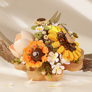 Blocs éternels, <span class=keywords><strong>puzzle</strong></span> de <span class=keywords><strong>fleurs</strong></span>, blocs de construction DIY, décoration de bureau, <span class=keywords><strong>fleurs</strong></span> en briques, ensemble de blocs de construction, jouets cadeaux - Product Image 2