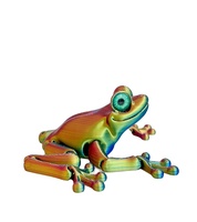 Penjualan Panas Mainan Katak Cetak 3D Mainan Katak yang Dapat Diputar dengan Sendi Bergerak Figur Aksi Hadiah untuk Dewasa Mainan Fidget untuk Autisme ADHD