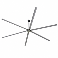 Ventilateur de plafond HVLS de 24 pieds pour entrepôt, avec 6 pales en alliage d'aluminium, idéal pour les grands entrepôts et les centres d'expédition