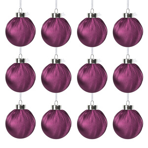 Nuevas Decoraciones Navideñas Colgantes de Bolas de Terciopelo Brillante, Adornos Festivos para Árbol de Navidad, XM0188S - Set de Regalo de Bolas de Satén - Product Image 5