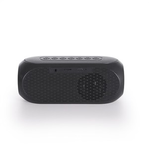 <b>Led</b> Mirror <b>Clock</b> With Temperature Display Bluetooth Speaker Radio Oval Shape Plastic Modern Design Snooze Function - Product Image 2