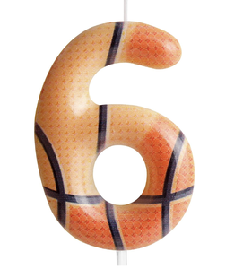 Vela de Aniversário de Basquete 0-9 Anos, Castanha, Temática de Basquete, Topo de Bolo de Feliz Aniversário para Menino, Menina, Criança - Product Image 6