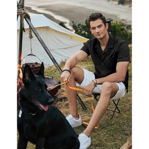 Camisa Casual de Manga Corta para Hombre FOXA, de Tela Seersucker, Transpirable, con Botones, para Playa, Verano, Bodas - Product Image 2