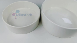 Millantech 820Ml mangkok keramik cetakan Transfer termal mangkuk anjing putih kosong nama kustom mangkuk hewan peliharaan desain promosi kreatif - Product Image 2