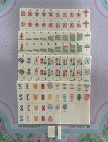 Ensemble de mahjong américain en acrylique de luxe, 152 tuiles standard avec support, kit de jeu familial haut de gamme