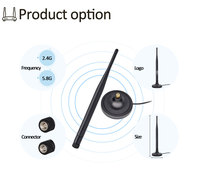 Antenne WIFI en caoutchouc double bande externe à Gain élevé 5dBi antenne magnétique 2.4G 5G pour décodeur