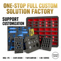 Ensemble d'inserts d'organisation en mousse EVA découpés sur mesure par CNC, multicolores et multicouches, pour le rangement d'équipements en boîte à outils, avec doublure de protection, OEM