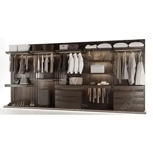 Brown Wardrobe Industrial Style Wardrobe Bedroom Furniture Brazil Home Furniture Display & Storage Wooden Modern